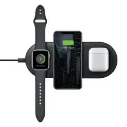 Energea WiDisc Trio 3 in 1 Wireless Charging Pad - Black